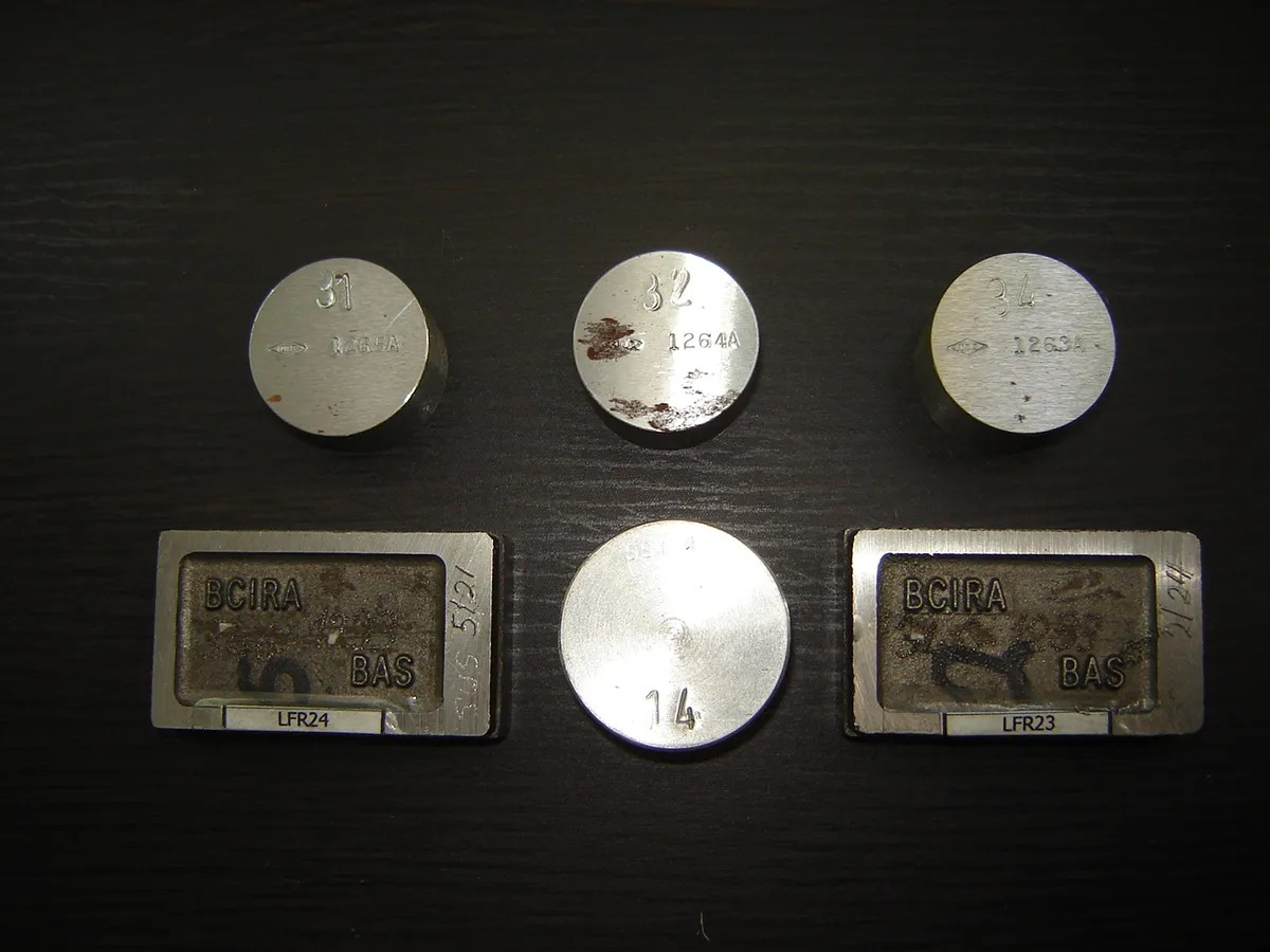BCIRA certified reference standards for steel